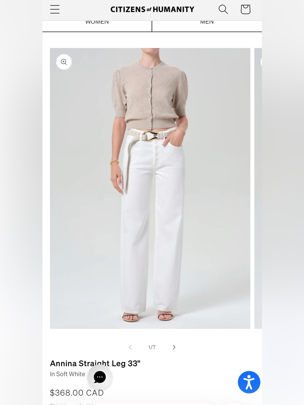 NEW Citizens of Humanity Annina straight leg jeans